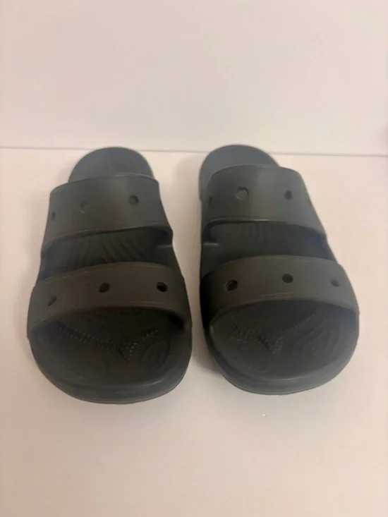 Crocs Classic 2 Strap Sandals Black Unisex M5 W7 - Picture 5 of 7